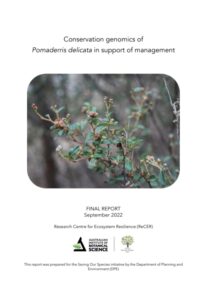 Pomaderris delicata Conservation genomics report